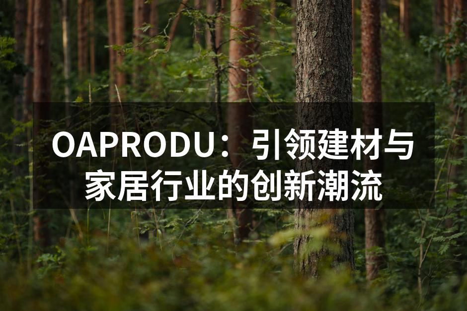 OAPRODU：引领建材与家居行业的创新潮流